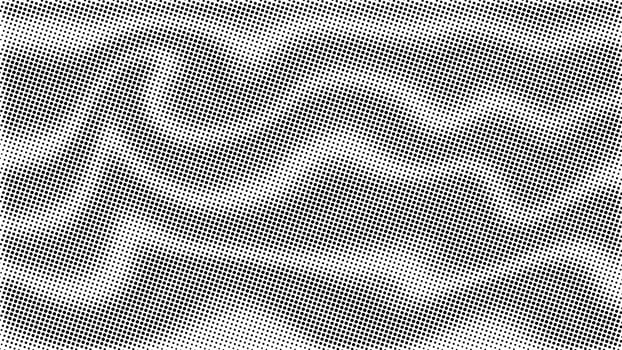 Wavy round grains pattern background. Black noise dots waved surface. Sand grain effect. Curve dots grunge banner. Abstract noise dotwork pattern. Dotted ripple . vector