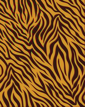 Abstract tiger skin striped pattern background vector