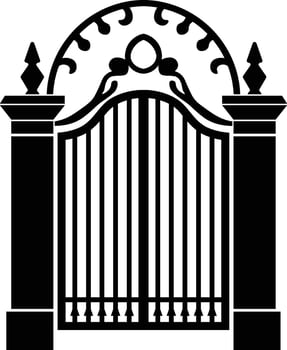 Gate icon illustration isolated on white background. Gate icon vector