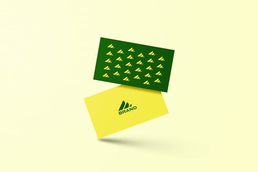 Modern floating business card and name card mockup psd