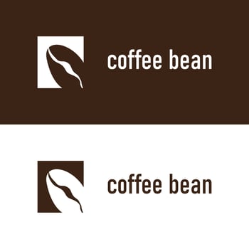 coffee bean logo design vector