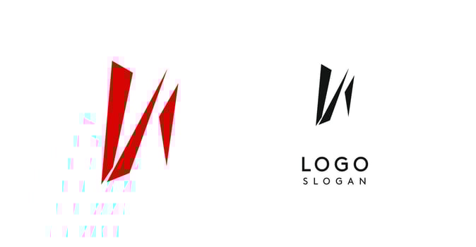 Simple brush pen letter U in Asian typographic style. Logo monogram for food and beverage packaging, Asian cuisine, restaurants, graphic design studios, and branding agencies. illustration. vector