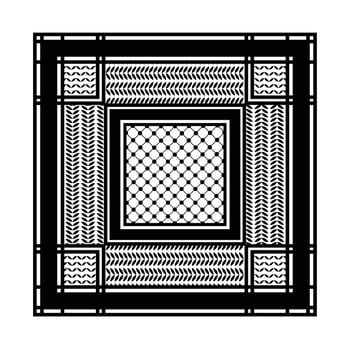 Palestinian scarf design Keffiyeh abstract checkered pattern vector