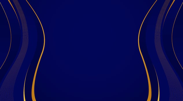 Abstract Luxury Blue and Gold Waves Background vector