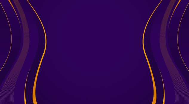 a purple and gold background with a wavy design vector