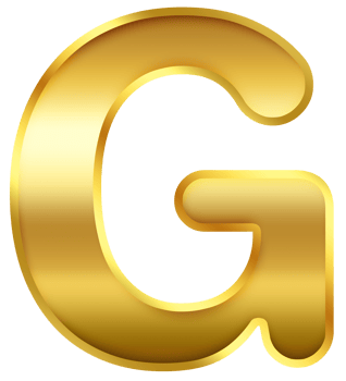 gradient gold letter G png