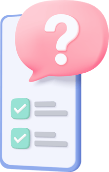 3d question mark icon sign or ask FAQ and QA answer solution information. Have a question sign or problem png