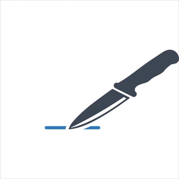 Kitchen knife icon vector