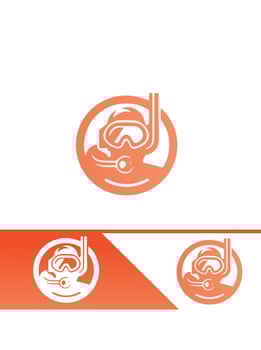 A logo for a diving company vector
