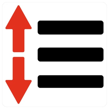 Line spacing and line icon concept vector