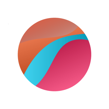 colorful circle with a blue and orange design png