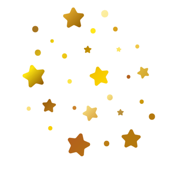 Bronze stars and dots png