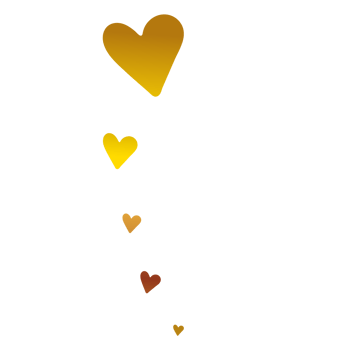 Golden shiny glitter heart for valentines day png