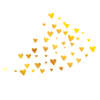 Decorative golden element png