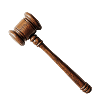 Wooden Gavel for Judges Transparent background png
