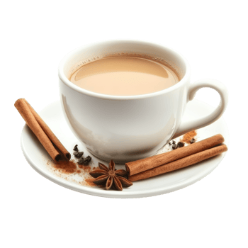 Delicious Indian Masala Chai for Traditional Beverage Lovers on Transparent Background png