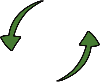 Green color recycle symbol png