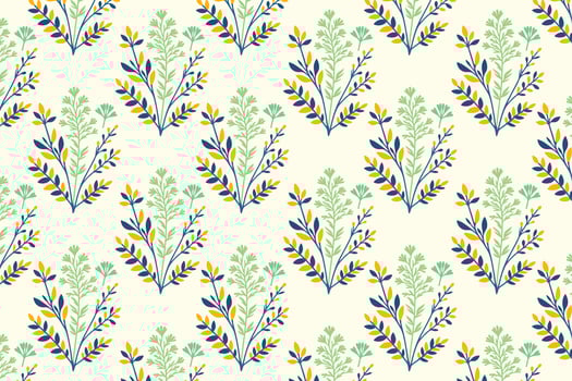 vibrant seamless floral pattern featuring diverse abstract botanical flowers and rich green leaves ideal for fashion textiles digital printing and contemporary design projects vector