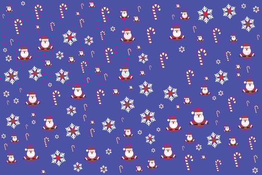 Seamless pattern with Christmas santa vector