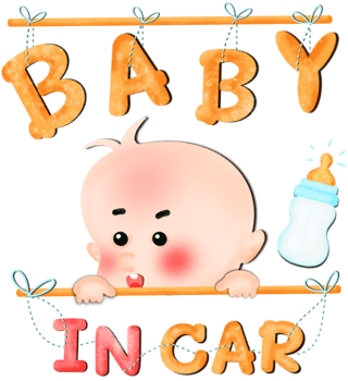 Baby in car png