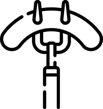 A black and white drawing of a fork vector