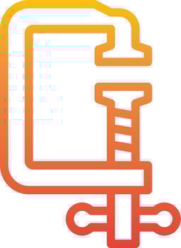 A logo with a wrench and a screw vector