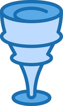 A blue funnel with a white background vector