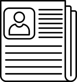 A newspaper with a person in the middle vector