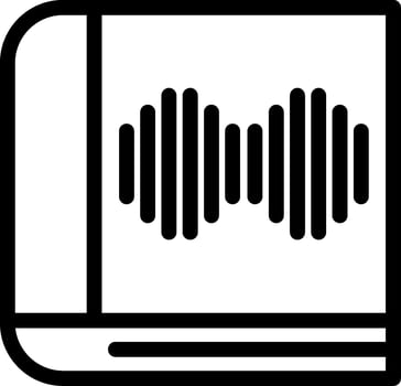 Audio Books Line Icon vector