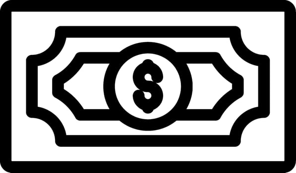 Dollar Line Icon vector