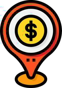 Dollar sign icon illustration design vector