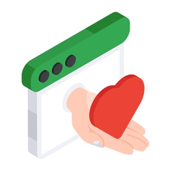 A premium download icon of love care vector