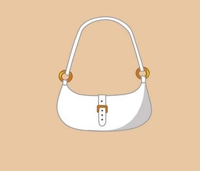 illustration of a stylish women handbag vector