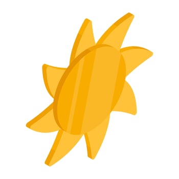 An icon design of sun vector