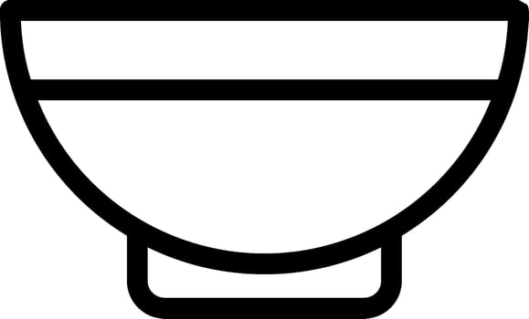 Bowl Line Icon vector