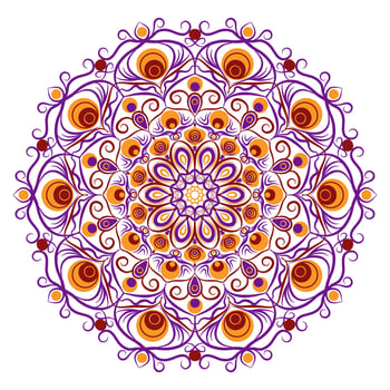 Pattern of flowers. Mandala pattern.Ornament of flowers .Retro decor vector