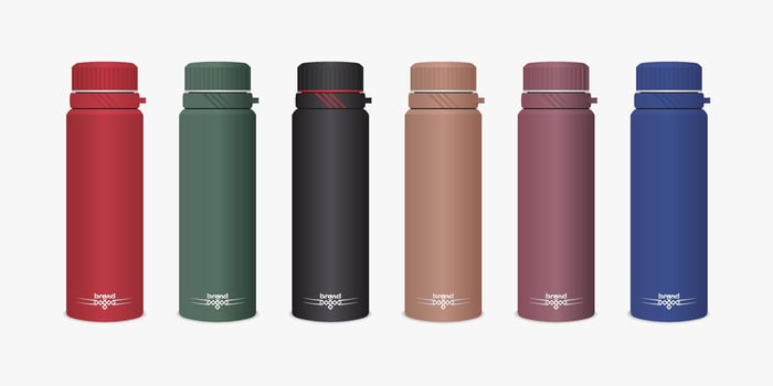 Aluminium tumbler illustration with White Background, perfect for marketing needs vector
