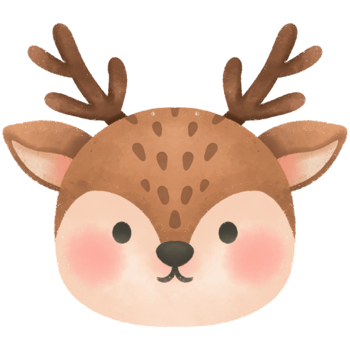 Cute Deer Avatar Watercolor png