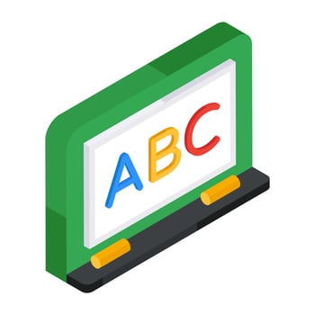A colored design icon of English class vector