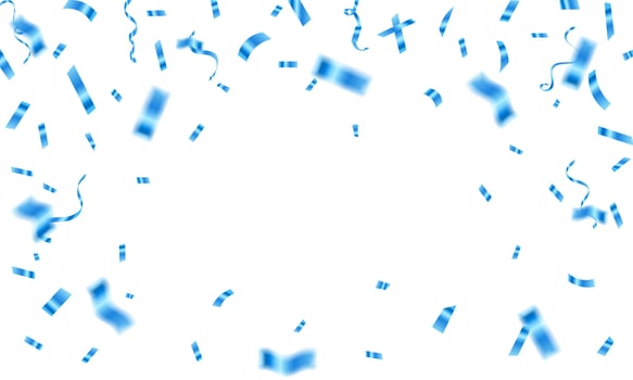 Abstract blue confetti party celebration banner background template, Great for a birthday party or an event celebration invitation or decor. confetti, vector