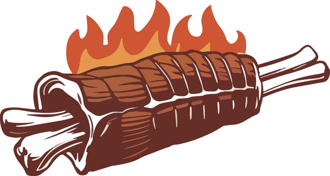 bbq grill made in a mordern way vector