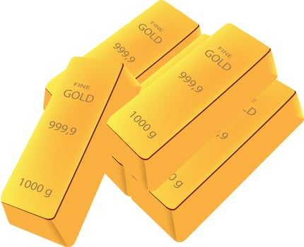 Gold bar clipart vector
