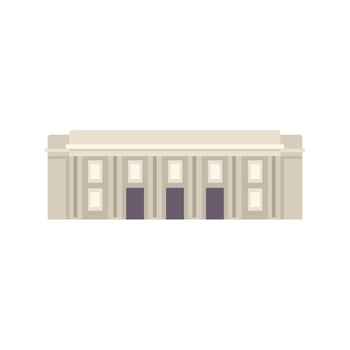 Classical building facade with columns showing government power vector