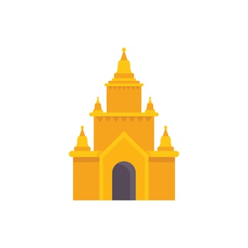 Shwedagon pagoda building showing traditional burmese architecture vector