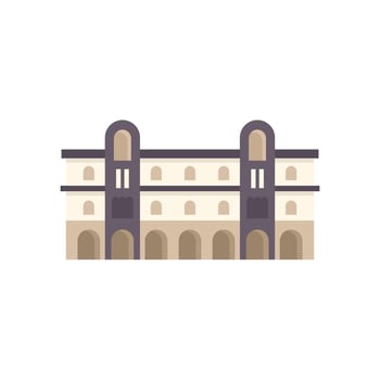Palazzo vecchio building facade in flat design style vector