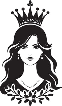 Princes icon silhouette for logo design. vector