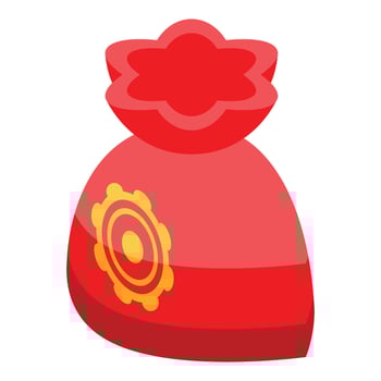 Red lucky money bag for chinese new year celebrations vector