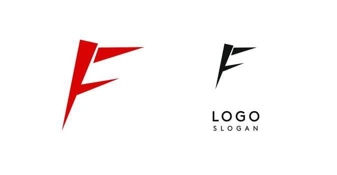 Simple brush pen letter F in Asian typographic style. Logo monogram for food and beverage packaging, Asian cuisine, restaurants, graphic design studios, and branding agencies. illustration. vector