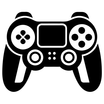 A black silhouette of a controller shows distinct buttons and thumb sticks cutouts png