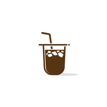 flat design iced tea. vector